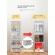 thumbnail image 4 of Mueble moderno para el hogar, Zapatero para sala de estar, organizador de almacenamiento, estante para zapatos, sandalias, armario para mujer, 4 of 4
