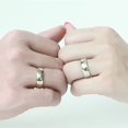 thumbnail image 6 of Couple Wedding Rings Stainless Steel Band With CZ Cubic Zirconia 6mm Lovers Promise Anniversary Gift IdeaToday, 6 of 10