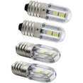 thumbnail image 2 of Paquete de 10, bombilla LED E10 de 120 VCA o CC, luz indicadora superbrillante de 100 lúmenes para entretenimiento, bombillas navideñas, Color blanco cálido, 2 of 5