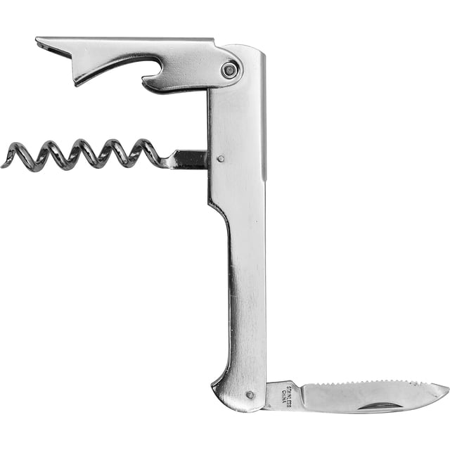 OGGI Wine Opener - Waiters Corkscrew Wine Bottle Opener w/Foil Cutter - Single Hinged Lever Manual Wine Key Bottle Openers for Waiters, Bartenders & Home
