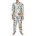 thumbnail image 3 of Vsdgher Fun Animal with Unicorn Mens Pajama Set, Soft Warm Long Sleeve Sleepwear, Cozy Button-Down Pjs for Men-XX-Large, 3 of 7