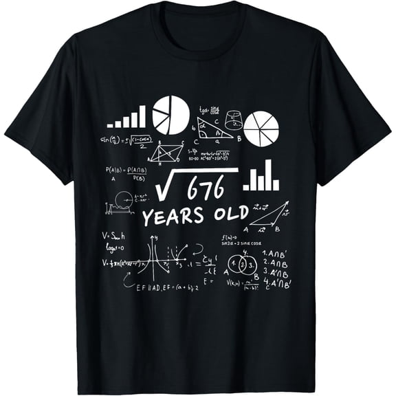 Square Root 26 Year Old Gift Funny Teacher 26th Birthday T-Shirt