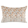 thumbnail image 2 of Weeping Flowers Standard Size Pillow Cover,Pillowcase Protectors with Zipper,Breathable Decorative Throw Pillow Case Cover,Orange Grey Spring Floral Botanical Rustic Burlap Pillow Shams 20x26Inch, 2 of 8