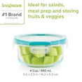 thumbnail image 3 of Snapware Total Solution Glass Food Storage with Lid, 4 Cups, A Practical Choice for Dry Goods and Bulk Ingredients, 3 of 7