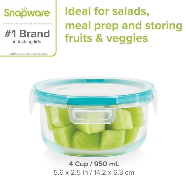 Snapware 6-Cup Total Solution Rectangle Food Storage Container, Glass