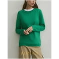 thumbnail image 5 of Kozoca Chandail Femme Automne Hiver Coupe Régulière Chandail Décontracté Épais Chaud Doux Col Rond Mode, 5 of 5