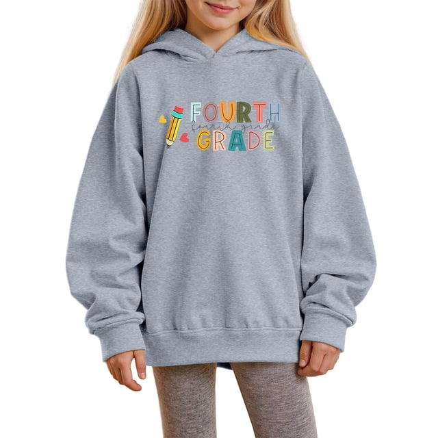 Survêtement pour Garçons Manches Longues Imprimé Chandail à Capuche Col Rond Chandail Automne Hiver Vêtements Filles Taille 3-4 Ans