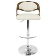 thumbnail image 6 of LumiSource Pino Bar Stool, Chrome/Walnut/Cream, 6 of 8