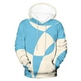 thumbnail image 4 of Men's Oversized Hoodies Drawstring Pullover Sweatshirt with Hood Geometric Graphic Long Sleeve Pockets Hooded Shirt (Light Blue M), 4 of 5