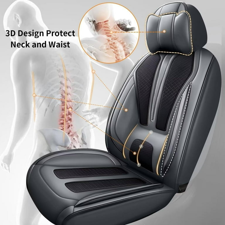 DIKSOAKR Front Car Seat Covers Fit for Hyundai Ioniq 2017-2024