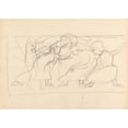 thumbnail image 3 of Spencer Frederick Gore 18x14 Black Modern Framed Museum Art Print Titled - Cave of the Golden Calf; Study for Decorative Panel, Worshippers (1912), 3 of 5
