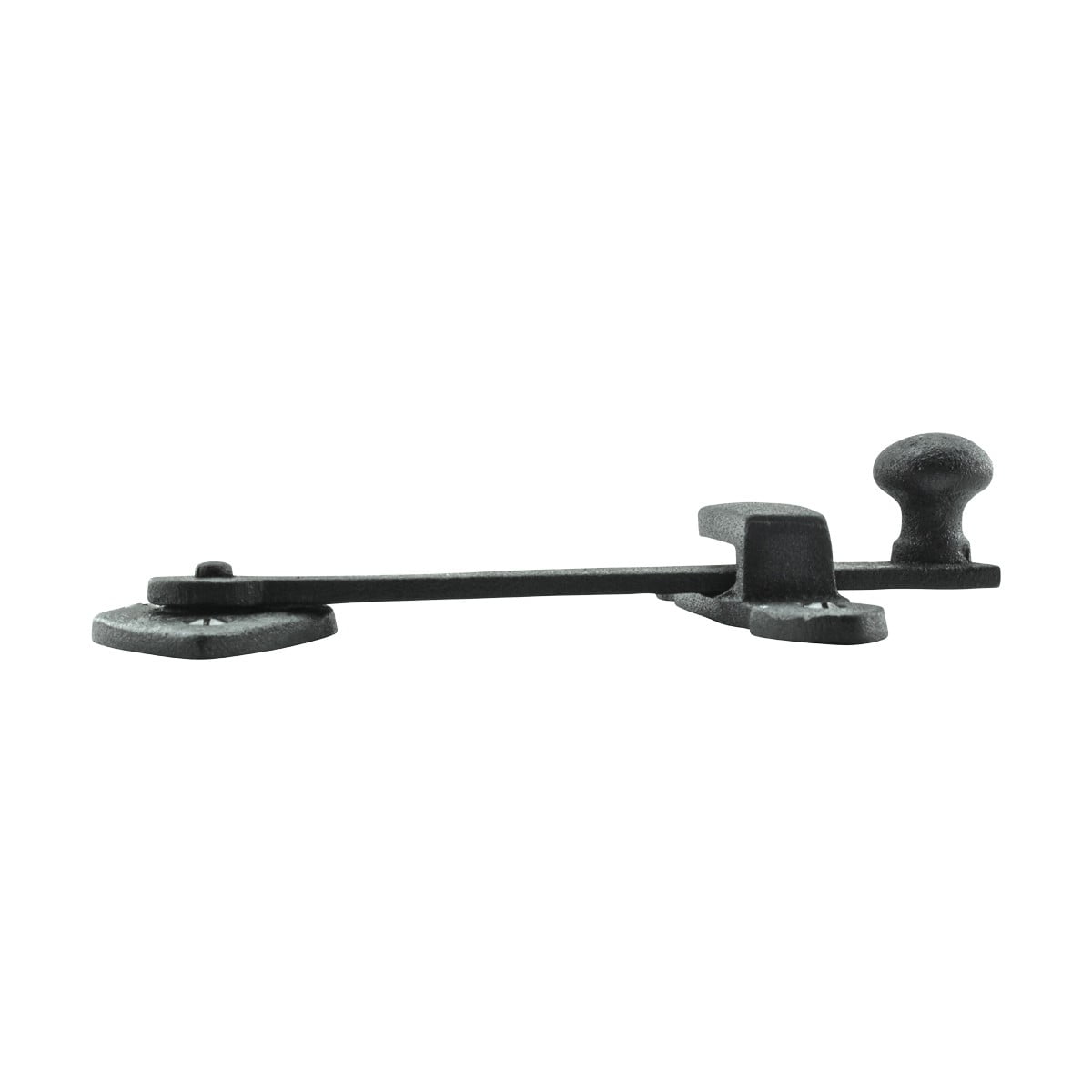 Black Wrought Iron Gate Flip Latch Decorative Antique Heart Style Medium to Light Duty 4" Tall Flip Door Locks Rust Resistant Latches w/Hardware Renovators Supply