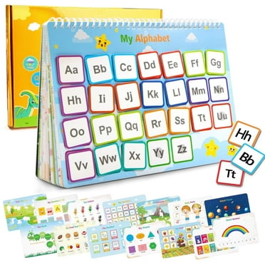 Busy Book for Kids, Montessori Autism Sensory Educational Toys, 15 Pages Toddlers Preschool Activity Binder and Early Learning Toys, for Boys & Girls Develops Fine Motor Skills