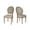Beige + Natural, variant on GDF STUDIO Camilo Indoor Wooden Dining Chair with Wicker and Fabric Seating (Set of 2)