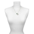 thumbnail image 4 of Delight Jewelry Silver-tone Small Long Green Heart - Class of 2025 Year to Remember Locket Charm Necklace, 19+2" Extender, 4 of 5