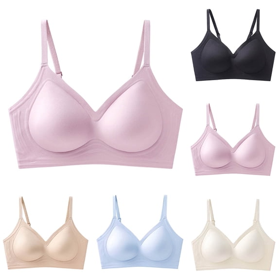 Daiosportswear Seamless Wireless Bra for Women Comfort Adjustable Strap Camisoles No Underwire Full Coverage Everyday Bras White XL(XL)