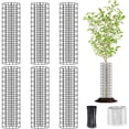 thumbnail image 2 of potrochi Tree Trunk Protector, 6 Pack Plant Guard Protectors with Zip Ties & Metal Stakes, Garden Protection Tree Wrap Cage for Damaged Bark Protector for Preventing Tree Trunk from Deer, Mower, 2 of 5