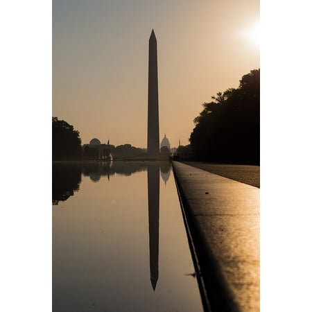 LAMINATED POSTER Reflecting Pool Washington Monument Washington Dc Poster Print 24 x