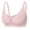Pink, variant on Ohufall Woman Fashion Bras Solid Color Round Neck Bra Without Steel Ring Fine Strap Wirefree Everyday Underwear