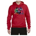 thumbnail image 2 of Cute and Colorful Pomeranian Dog Animal Lover Unisex Graphic Hoodie Sweatshirt, Red, Medium, 2 of 3