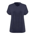 thumbnail image 7 of Womens Summer Clothes,Summer Shirts for Women,Oversized V-Neck Short Sleeved Solid Summer Base Shirt Sports T-Shirt,Oversized Shirts for Women, 7 of 7