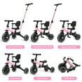 thumbnail image 2 of XJD 7-in-1 Toddler Bike with Push Handle for 1 Year to 4 Years Old Kids, Toddler Tricycle Kids Trikes Tricycle, Gift & Toys for Boy & Girl, Balance Training, Removable Pedals,Pink, 2 of 8