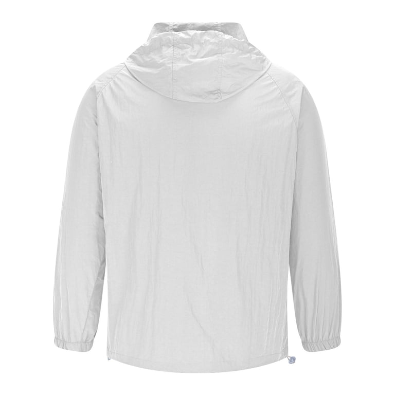 JXMVOJ Men's UPF50+ Waterproof Sun Protection Hooded Jacket, Nylon