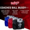 thumbnail image 2 of Coaches Ball Buddy Baseball Coach Bag - Heavy Duty Baseball Equipment Bag for Coaches with Built-in Cooler - Holds 6 Gallon Bucket of Balls and Coaching Equipment, 2 of 6