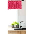 thumbnail image 3 of Ambesonne Hearts Valance Pack of 2, Pastel Heart Spots Pattern, 54"X18", Dark Pink and Coral, 3 of 3