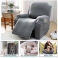 thumbnail image 4 of Recliner Stretch Sofa Slipcover Sofa Cover Light Grey 1 Piece Furniture Protector, 4 of 5