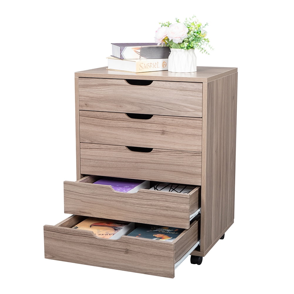 Kepooman Office File Cabinet with 5 Drawer, Wood Lateral Filing Cabinet for Letter/Legal / A4 Size Files, Printer Stand with Storage Cabinet, Grey Kepooman Office File Cabinet with 5 Drawer, Wood Lateral Filing Cabinet for Letter/Legal / A4 Size Files, Printer Stand with Storage Cabinet, Grey