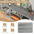 thumbnail image 4 of PAPROOS Fireplace TV Stand for 65 Inch TV, Modern Farmhouse TV Cabinet with 23'' Electric Fireplace, Entertainment Center Television Console Table for Living Room, Gray, 4 of 8
