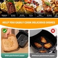 thumbnail image 2 of HLONK Disposable Non-Stick Square Parchment Paper Air Fryer Liners  200 Pieces, 2 of 6