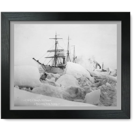 Framed Print: U.S.R.C. Bear And S.S. Corwin - Roadstead, Nome, Alaska, circa 1900