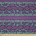 thumbnail image 2 of Ambesonne Snakeskin Print Fabric by the Yard Microfiber, Glam Colors Skin, 5 Yards, Fuchsia Turquoise, 2 of 2