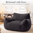 thumbnail image 3 of LaoGeoRon Bean Bag Chair for Adults with Filling,Memory Foam Large Bean Bag Sofa with Removable Washable Cover, 3 of 10