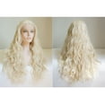 thumbnail image 3 of Unique Bargains Lace Front Wigs for Women 24" Blonde Long Fluffy Curly Wavy with Wig Cap Synthetic Fibre, 3 of 6
