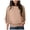 Beige, variant on Womens Blouses Dressy Casual Boat Neck Flowy Chiffon Blouses Poncho Batwing Tops (Pink, S)