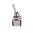 thumbnail image 4 of LOOKSEVEN 3 pieces (AC 3A/250V 5A/125V) Red Flat Bat DPDT ON/ON 2-Position Guitar Mini Toggle Switch 6 Pin for Guitar Split Coil Wiring, 4 of 9