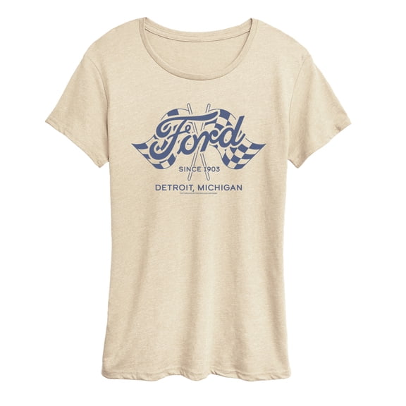 Ford - Detroit Flags - Women's Short Sleeve Graphic T-Shirt