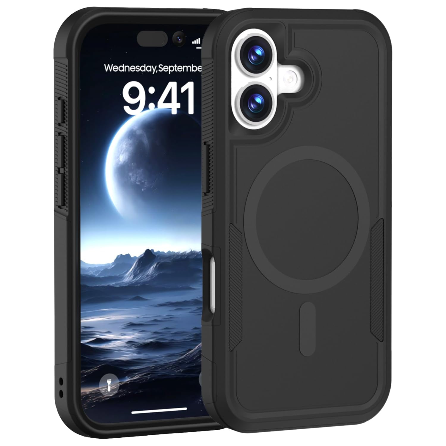 Phone Case compatible with Apple iPhone 17 Pro 6.3 inch, Built-in Magnetic Ring Shockproof Protective Cover, Drop Protection, Anti-Fingerprint