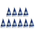 thumbnail image 1 of 10x Portacubiertos navideños Mini gorro de Papá Noel Portacubiertos Botella de Vino azul, 1 of 9