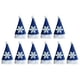 thumbnail image 1 of 10 portacubiertos navideños con gorro de Papá Noel y mini tapas para botellas de vino. azul, 1 of 9