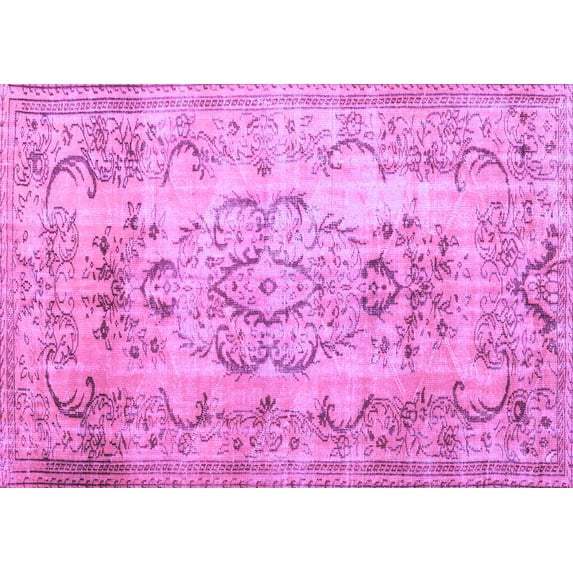 Ahgly Company Indoor Rectangle Persian Purple Traditional Area Rugs, 5' x 7'