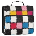 thumbnail image 5 of FORMRS Zipper Binder with Shoulder Strap 2-inch Ring 500 Sheet Capacity File Bag, White Checkered Pattern, 5 of 5