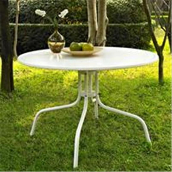 Crosley Furniture CO1012A-WH Griffith Metal 40 in. Dining Table in White Finish