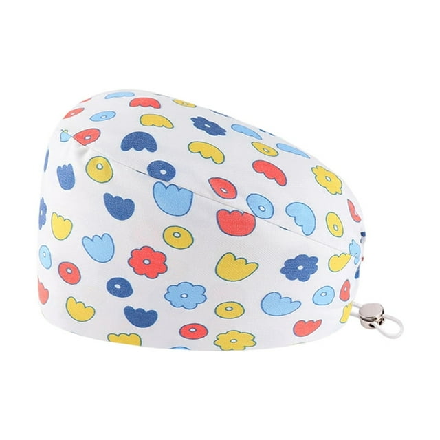 Category Compatible Scrub Hat for Doctors Adjustable Print Cap Clinical Wear with Versatile Classic Design and Practical Comfort for Everyday Settings