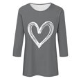 thumbnail image 4 of Women Blouse 3/4 Sleeve Petite, Oversized Shirts to Wear with Leggings Athletic Tops Women Sleeveless Womens Tops Dressy Casual Short Sleeve Round Neck Solid Color Tshirts my orders deals, 4 of 4