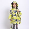 thumbnail image 7 of Wuxian Kids Rain Suit Rain Poncho Cartoon Raincoat Jacket Cute Rain Coat Toddler Boys Girls Rain Cape Light Waterproof Hoodie Outwear Waterproof Coverall,Yellow,6-8 Years, 7 of 7