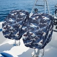 thumbnail image 4 of KUIFORTI Cartoon Shark 2 Pack Boat Seat Cover Easy to Fold Fishing Chair Cover with Drawstring Waterproof Durable Universal Boat Accessories 23W x 21D x 24H Inch, 4 of 7